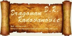 Dragoman Radovanović vizit kartica